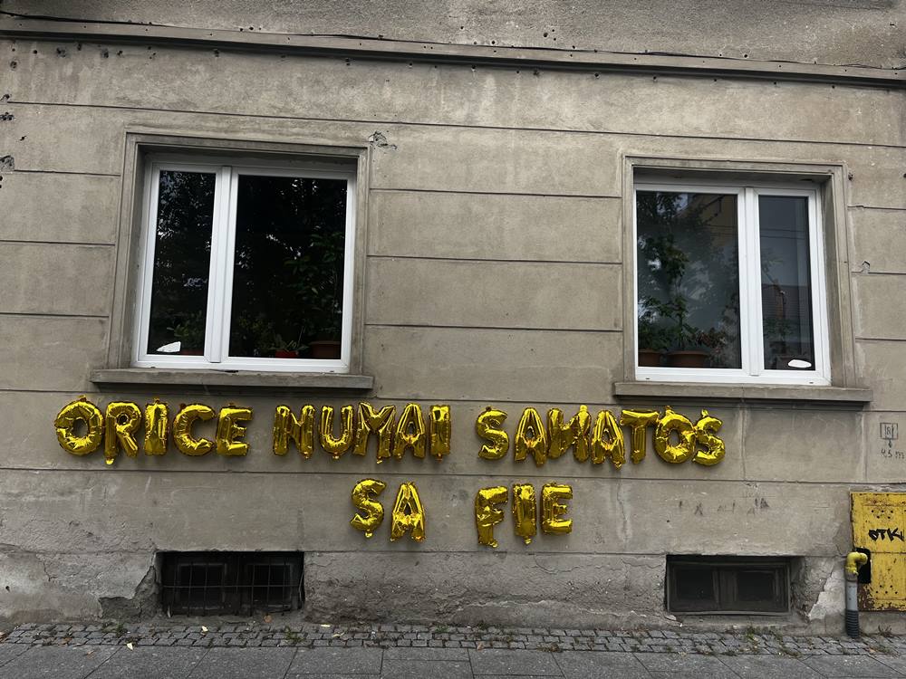 Mesaje de sensibilizare și conștientizare au fost afișate în centrul Clujului