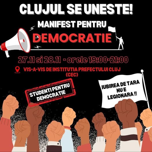 manifest democratie studenti cluj