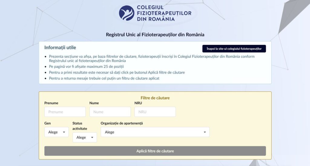 colegiul fizioterapeutilor