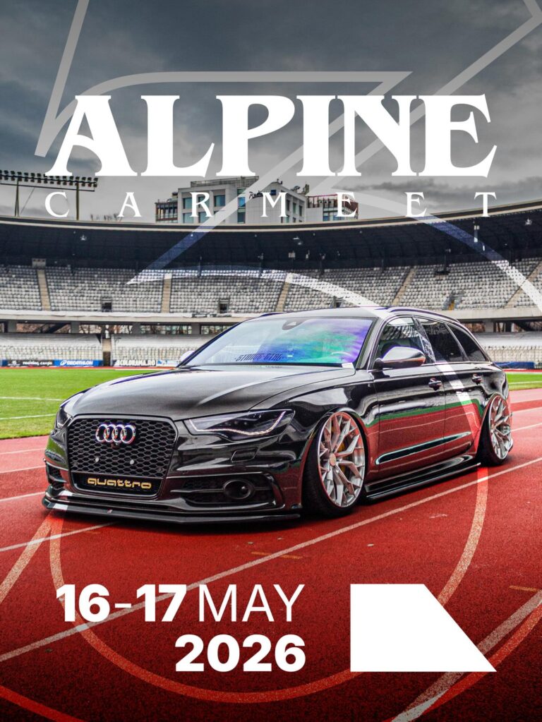 Cluj Arena se transformă într-o expoziție cu peste 100 de mașini retro, modificate și de competiție la Alpine Car Meet 9 Alpine Car Meet